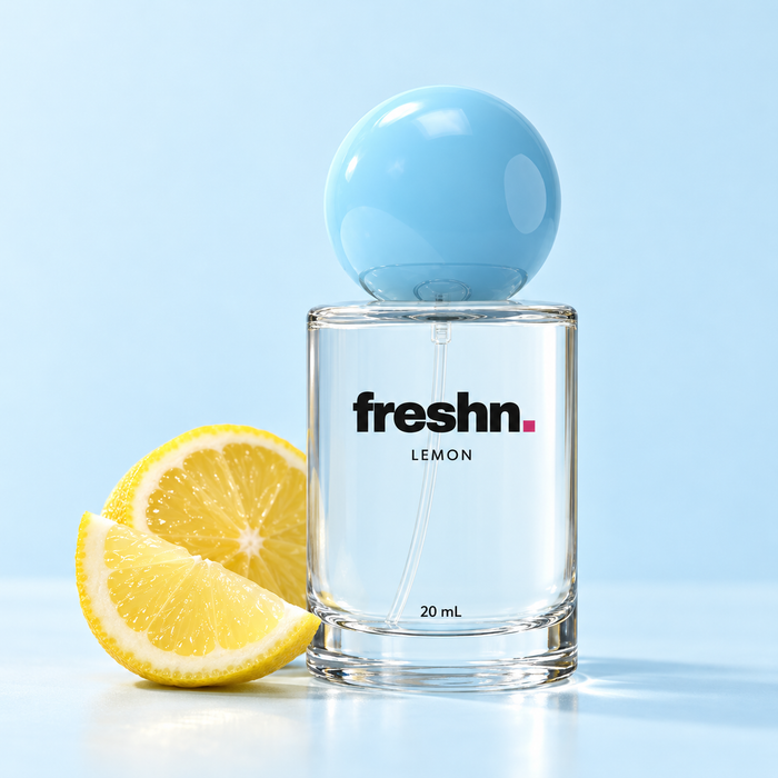 freshn. Lemon breath spray with a lemon slice